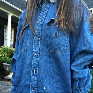 denim button-up